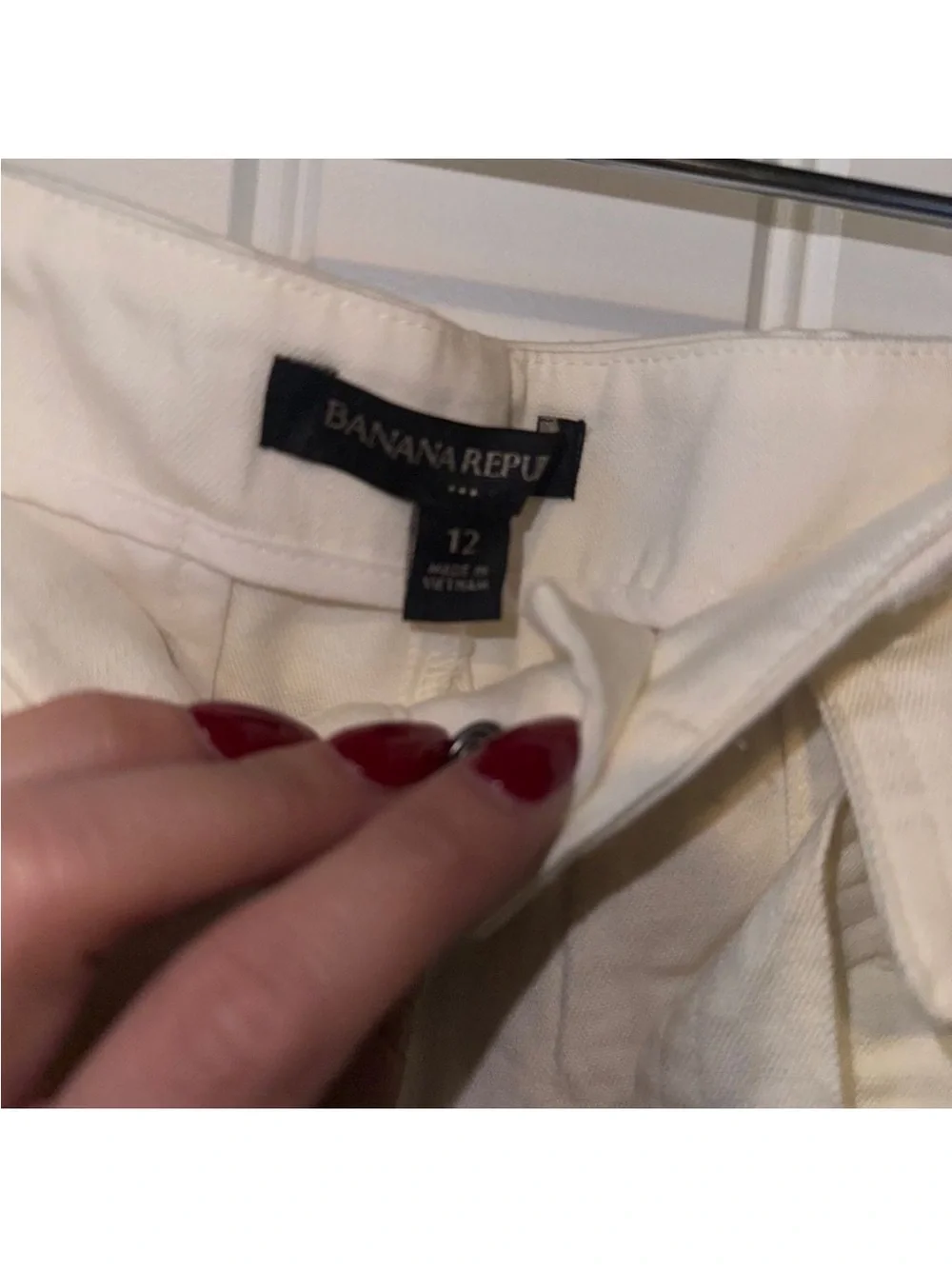 Linen Cream Utility Pants with Belt
